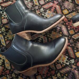 Black Leather Red Wing Clara Boots